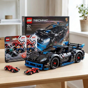 Combo LEGO® Technic Auto de Carreras Porsche GT4 e-Performance + 2 LEGO® Autos F1 Coleccionables