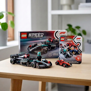 Combo LEGO® Speed Champions Mercedes-AMG F1 W15 + LEGO® Autos F1 Coleccionables