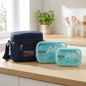 Combo Colación: Bolso Cooler Oracle Red Bull Racing + 2 Contenedores de Vidrio 750ml y 420ml