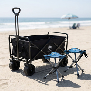 Combo Playa: Carrito Todo Terreno Plegable Llaima Outdoor + 2 Pisos Plegables New Jersey Azul National Geographic