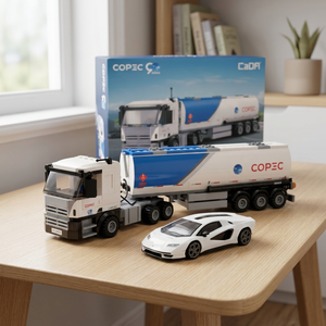 Combo Camión de Combustible Copec Set de Bloques 297 Piezas + Auto a Escala 1:43 Lamborghini Countach LPI 800-4