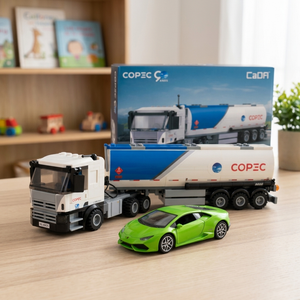 Combo Camión de Combustible Copec Set de Bloques 297 Piezas + Auto a Escala 1:43 Lamborghini Huracán Coupé