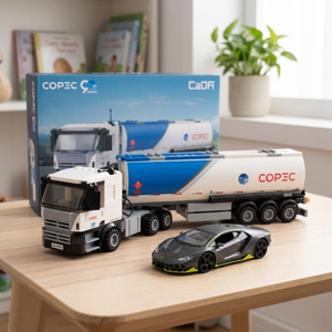 Combo Camión de Combustible Copec Set de Bloques 297 Piezas + Auto a Escala 1:43 Lamborghini Centenario