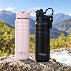 Combo 2 Botellas Térmicas Buffer Yosemite 700 ml Pinky + Negro