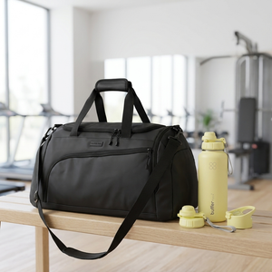 Combo Bolso Saxoline Kingston 40 L Negro + Botella Térmica Buffer Morea 1 L Lemon