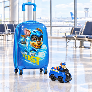 Combo Maleta Infantil 4 Ruedas Paw Patrol Niño + Vehículo Sustentable Chase