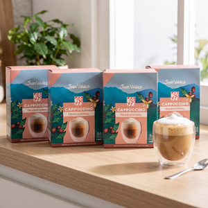 Combo 24 Sobres Cappuccino Instantáneo Juan Valdez Tradicional (4 Displays x6)
