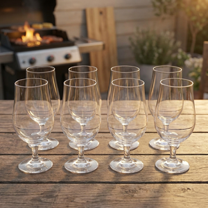 Combo 8 Copas de Cerveza de Cristal 400 ml Maison Verre (2 Sets de 4)