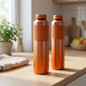 Combo 2 Termos Flask Doble Pared 500 ml Likelife Naranja