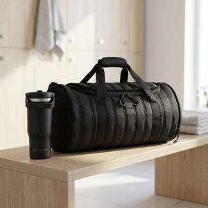 Combo Mug Térmico 900 ml Negro + Bolso Duffel Saxoline Belfast 40 L Negro