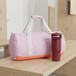 Combo Mug Térmico 900 ml Granate + Bolso Duffel Saxoline Nyla 40 L Lila