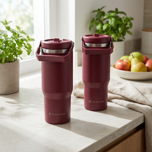 Combo 2 Mugs Térmicos de Acero Inoxidable 900 ml Likelife Granate