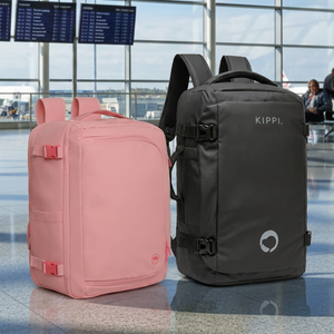 Combo 2 Mochilas de Viaje Viral: Llaima Dakota 32L Rosado + Kippi 45L Negro Resistente al Agua