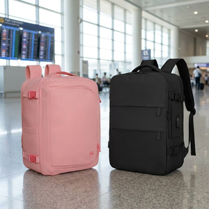 Combo 2 Mochilas de Viaje Viral Expandibles: Llaima Dakota 32L Rosado + Navigator Travel 40L Negro
