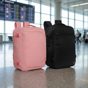 Combo 2 Mochilas de Viaje Viral Llaima Expandibles: Dakota 32L Rosado + Montana 36L Negro