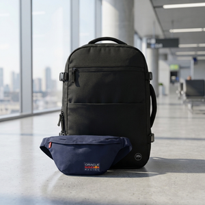 Combo Mochila Viaje Viral Montana Llaima 36L Negra + Banano Oracle Red Bull Racing