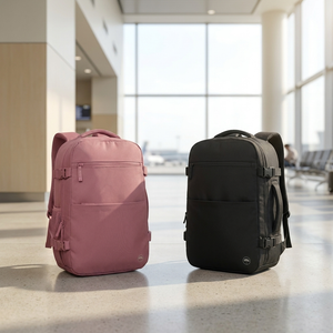 Combo 2 Mochilas Viaje Viral Montana Llaima 36L Expandibles Palo Rosa y Negro