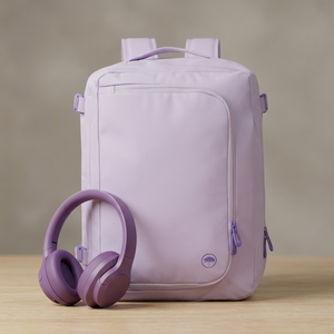 Combo Audífono Pulse ANC Morado + Mochila de Viaje Dakota 32L Lila