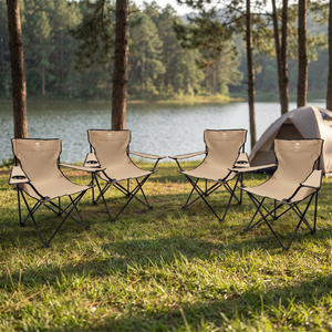 Combo 4 Sillas Camping Outdoor Plegables Llaima Caqui