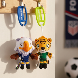 Combo 2 Llaveros Peluche Mundial 2026 FIFA Clutch USA y Zayu México