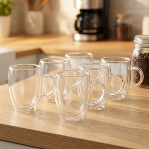 Combo 3 Set de 2 Tazas Ice Tea Doble Pared 350 ml Kitchenware (6 tazas)