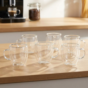 Combo 3 Set de 2 Tazas Espresso Doble Pared 80 ml Kitchenware (6 tazas)