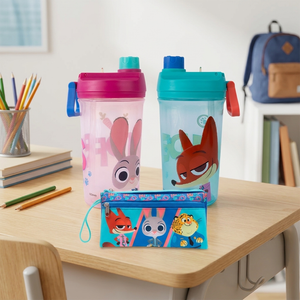Combo Zootopia: 2 Botellas Doble Lid + Estuche Doble Cierre