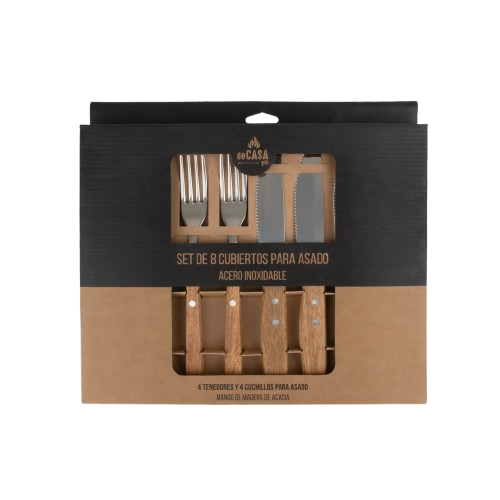 Set 8 Cubiertos Asado (4 Personas)
