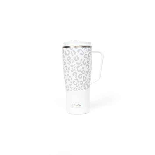 Mug Vaso Térmico Buffer Roques 1Lt + 2 Tapas Ice Leopardo