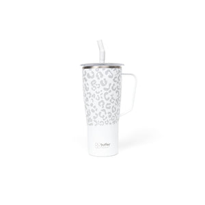 Mug Vaso Térmico Buffer Roques 1Lt + 2 Tapas Ice Leopardo