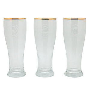 Combo Set 3 Vasos Cerveza Glasso 460 ml + Tabla Asado Con Bandeja Metálica.