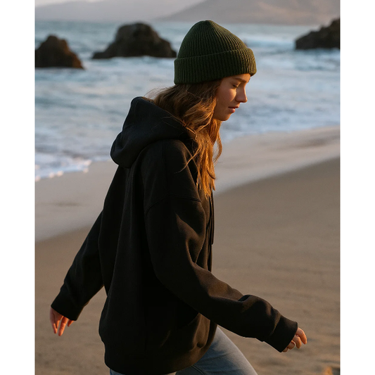 Gorro de punto Verde Unisex con accesorio Pompón Intercambiable