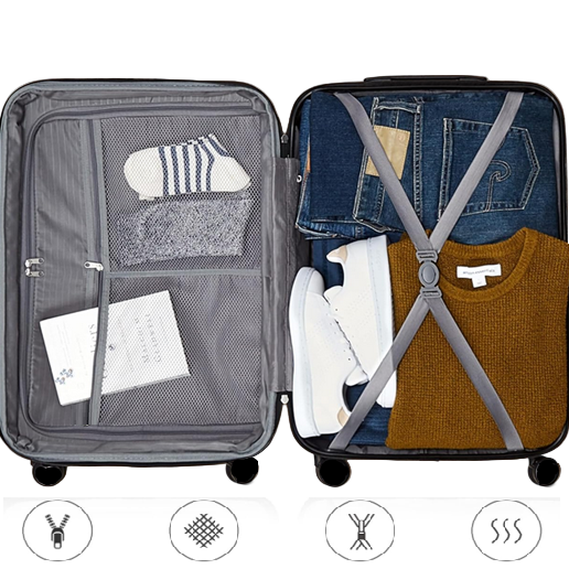 Maleta De Cabina Rosada y Candado De Viaje (2 Piezas)