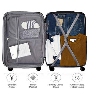 Combo Mochila Viaje Viral Cabina 40L Black y Maleta de Cabina Tangerine