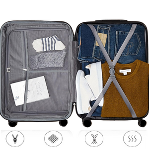 Combo Mochila Viaje XL 40Lts Menta Llaima Resistente al Agua + Maleta de Cabina Negra