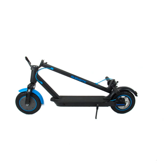 Scooter Eléctrico Azul 8.5". (Rueda Anti Pinchazos) 300W / 10A. Plegable + Suspensión