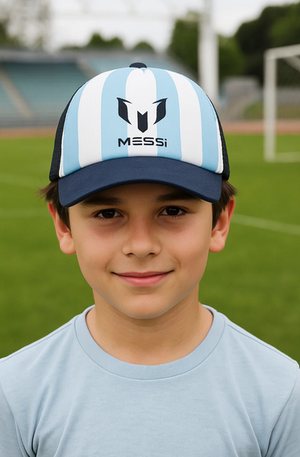 Pack 50 Sobres Panini + 1 Jockey Infantil Messi Argentina Mundial de Futbol 2026