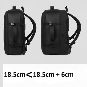 Combo Mochila Viaje Viral Expandible Llaima Dakota 32L + Manta Cojín Beige INV26