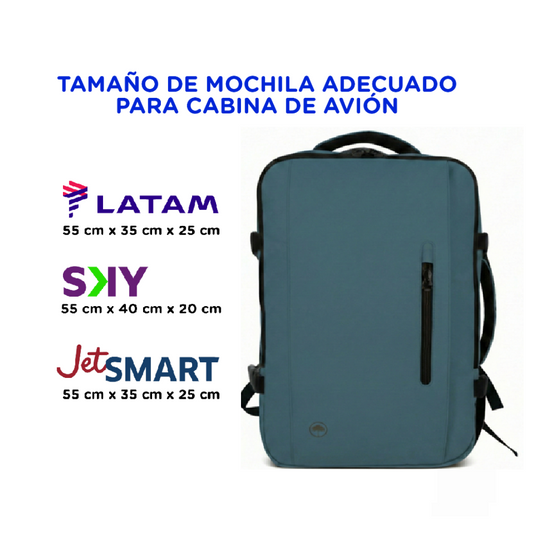 Mochila Llaima Travel Resistente al Agua Azul 40Lts BTS26