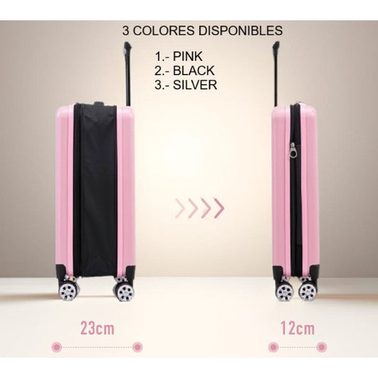 Maleta Cabina. Expandible-Plegable. Ultra Compacta Gris Claro Gout
