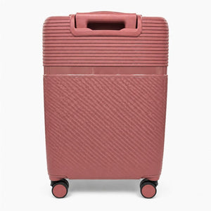 Combo Mochila Viral 30L Negra Sleve + Maleta Cabina Marksman Rosado Oscuro