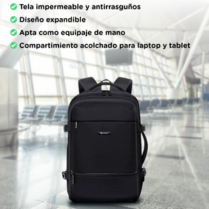 Mochila de Viaje Viral Cabina 40L. Resistente al agua. Hardley Viator. Balistica + Usb