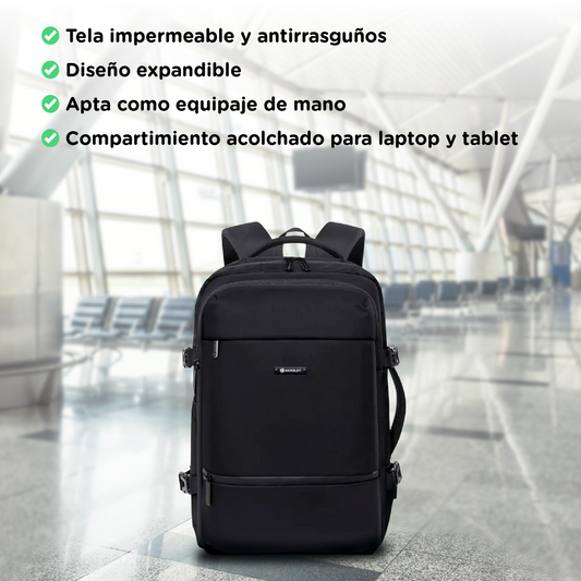 Mochila de Viaje Viral Cabina 40L. Resistente al agua. Hardley Viator. Balistica + Usb