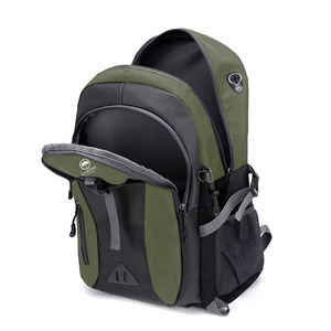 Mochila Viaje y Outdoor. 33L. Black-Green-Grey