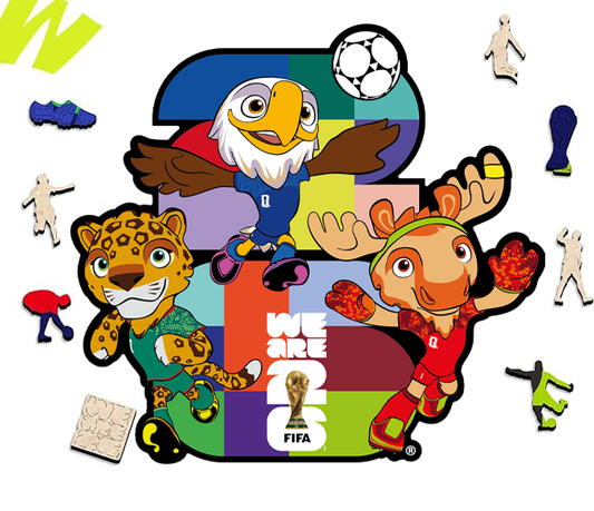 Puzzle 200 Piezas FIFA 2026 Usa/Can/Mex Mascotas M30 Core