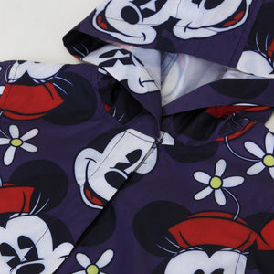Combo Minnie: Paraguas Infantil Disney + Impermeable Gris Cara Minnie
