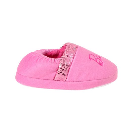 Pantufla Niña Lentejuelas Barbie Rosado