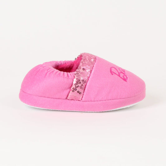 Pantufla Niña Lentejuelas Barbie Rosado