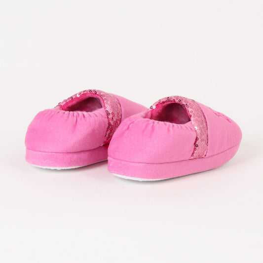 Pantufla Niña Lentejuelas Barbie Rosado