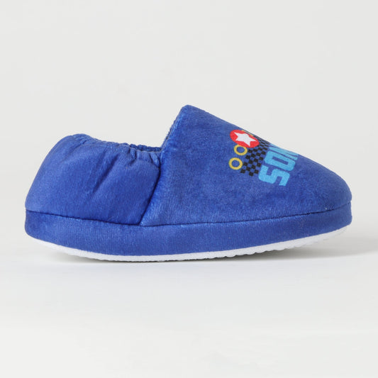 Pantufla Niño Letras Sonic Azul